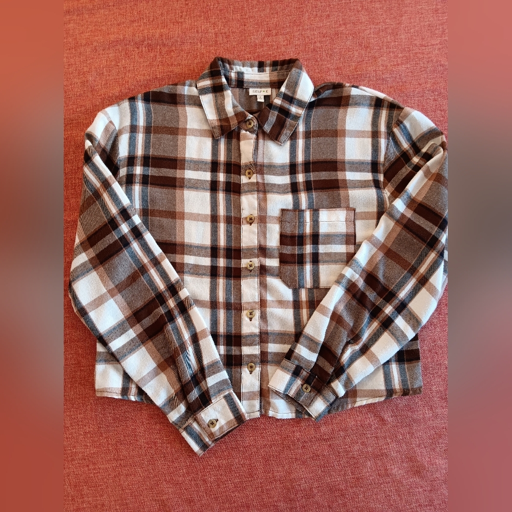 Selfie womans flannel shirt size small